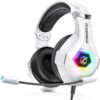 Gaming Headset with 7.1 Surround Sound – Compatible with PC, PS4, PS5, Xbox Series X/S, and Switch; Over-Ear Headphones with Noise-Cancelling Mic and RGB Lighting