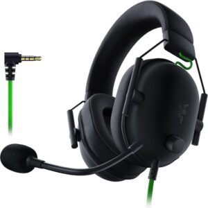 Razer BlackShark V2 X Gaming Headset – 7.1 Surround Sound, 50mm Drivers, Memory Foam Cushions, Compatible with PC, PS4, PS5, and Switch, 3.5mm Audio Jack – Black