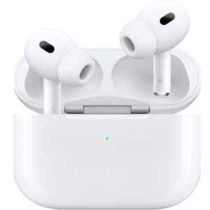 Apple AirPods Pro 2 Wireless Earbuds – Bluetooth Headphones with Active Noise Cancellation, Transparency Mode, Personalized Spatial Audio, H2 Chip, High-Fidelity Sound, Hearing Aid Feature, USB-C Charging